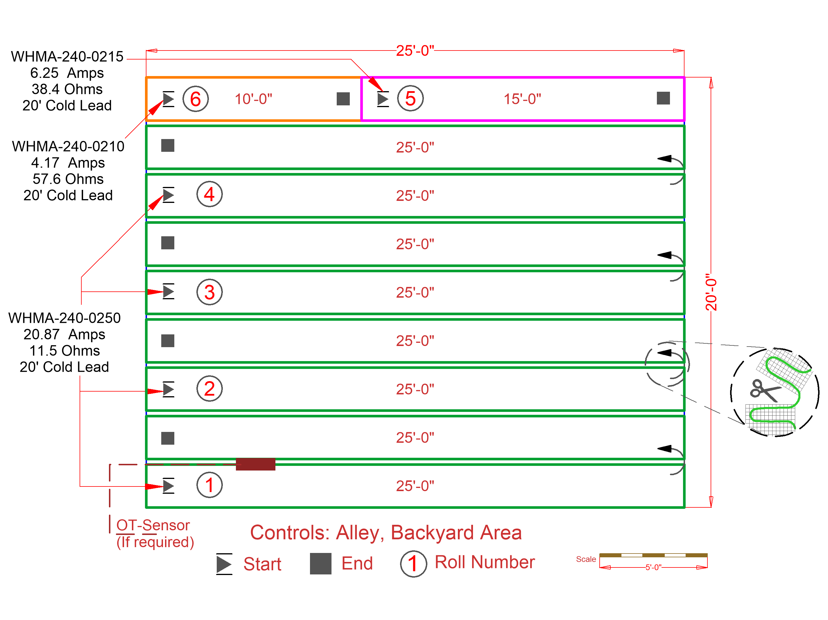 Snow Melting Mat Installation Plan IP1379822-R1