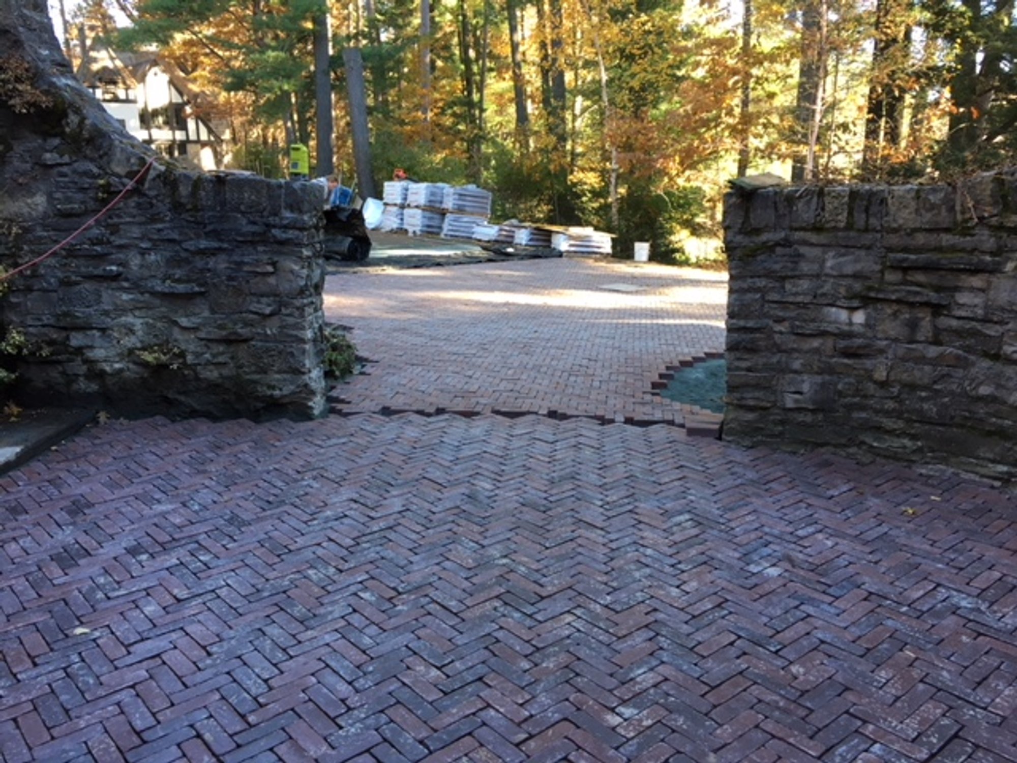 Snow Melting Mats Installation under Paver Driveway