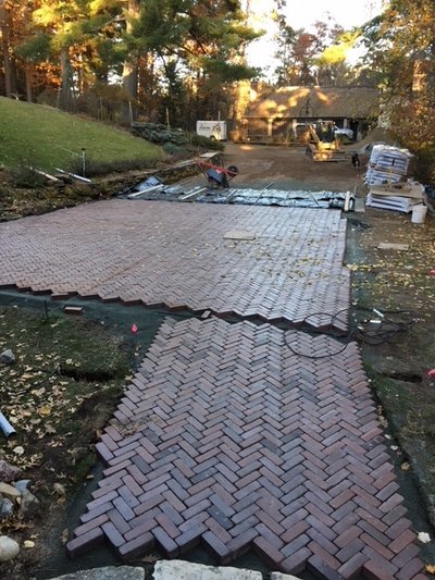 Snow Melting Mats Installation under Paver Driveway