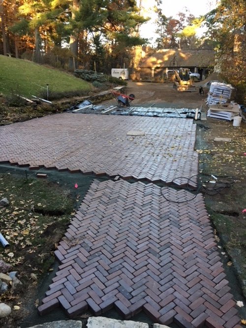Snow Melting Mats Installation under Paver Driveway