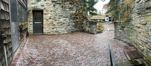 Snow Melting Mats Installation under Paver layout Front Yard