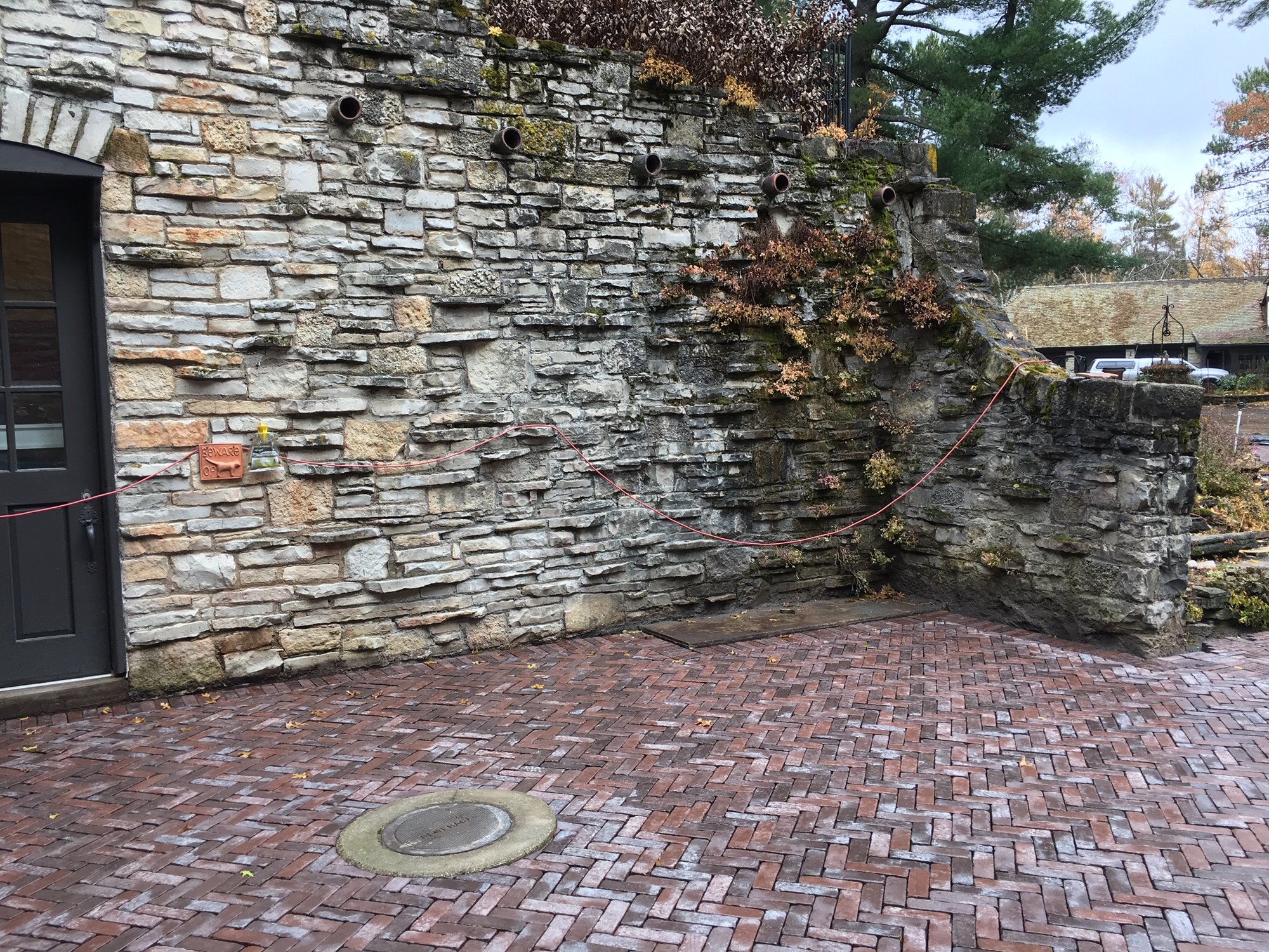 Snow Melting Mats Installation under Paver layout Frontyard