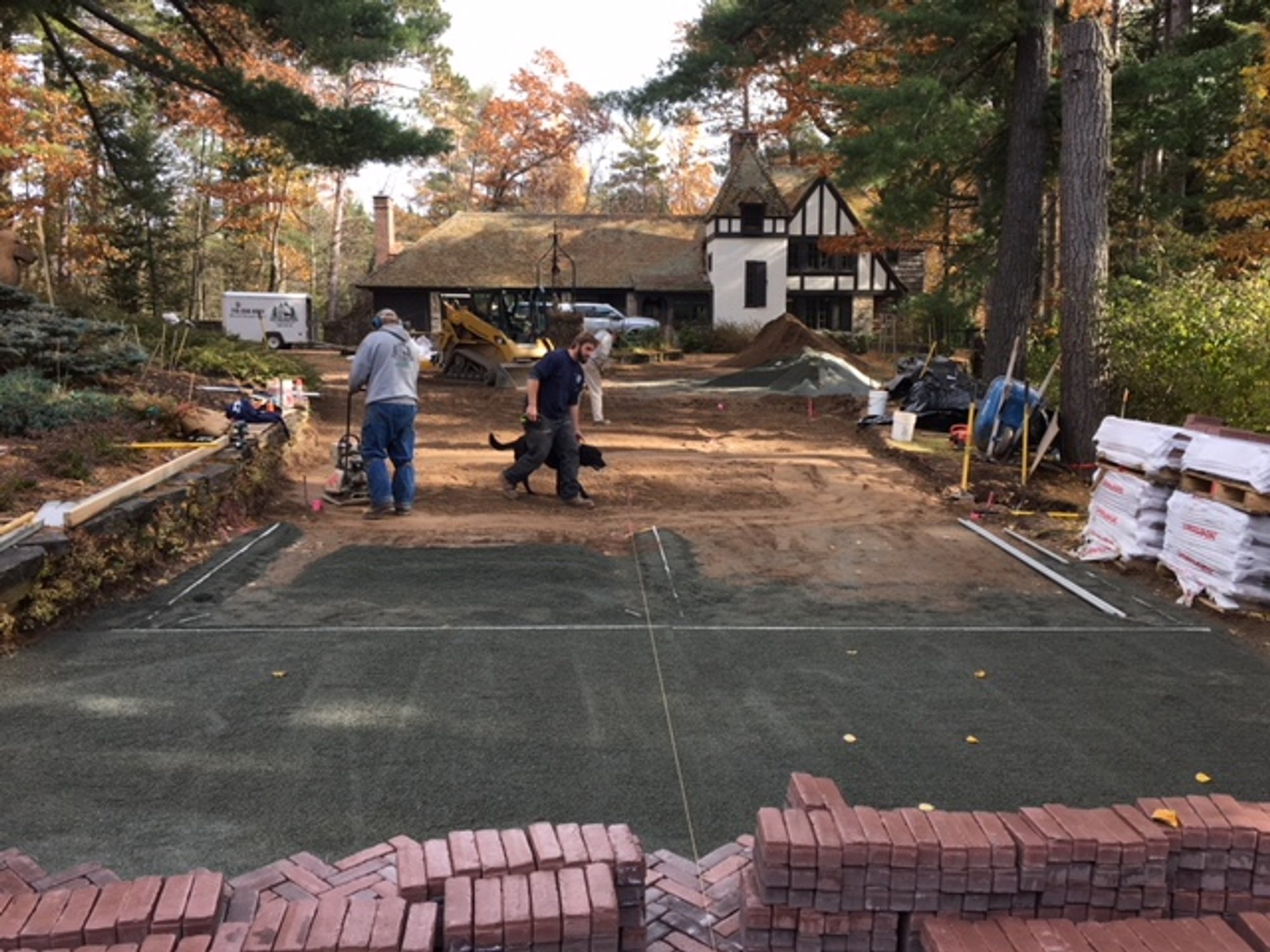 Snow Melting Mats Installation under Sand Paver Driveway