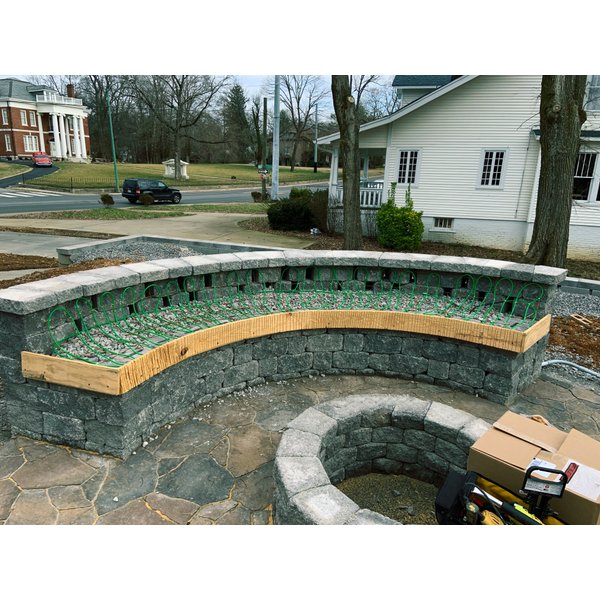Snow melting system installation for a heated concrete bench CLARKSVILLE, TN