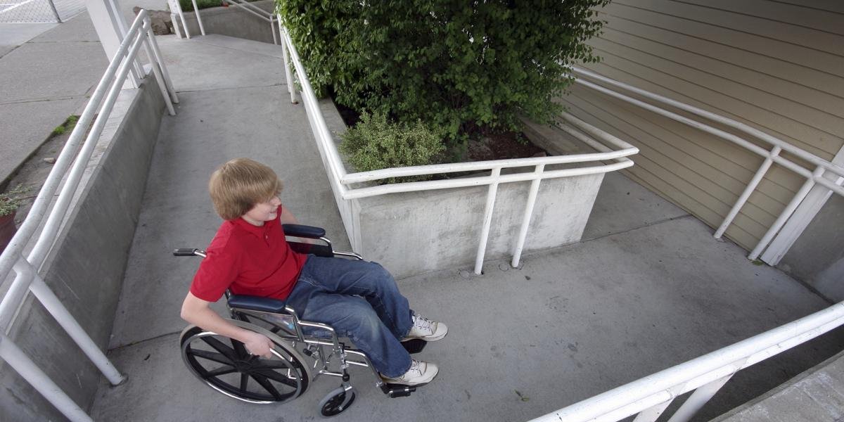 Snow Melting System Installed in Concrete Handicap-Accessible Ramp