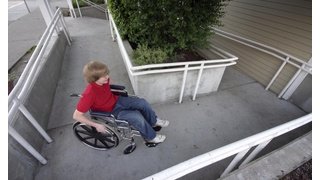 Snow Melting System Installed in Concrete Handicap-Accessible Ramp