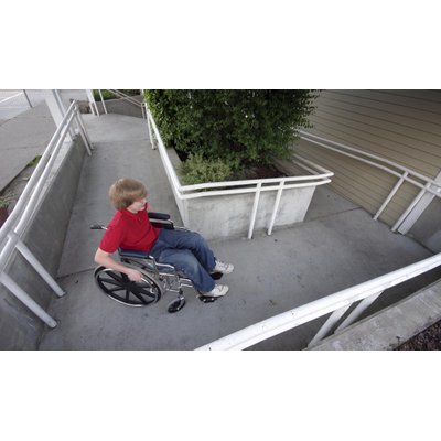 Snow Melting System Installed in Concrete Handicap-Accessible Ramp