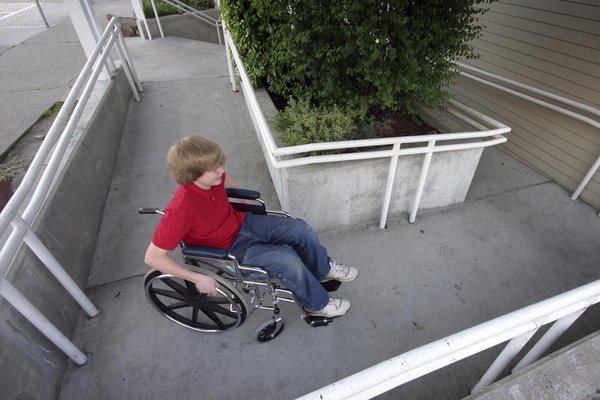 Snow Melting System Installed in Concrete Handicap-Accessible Ramp