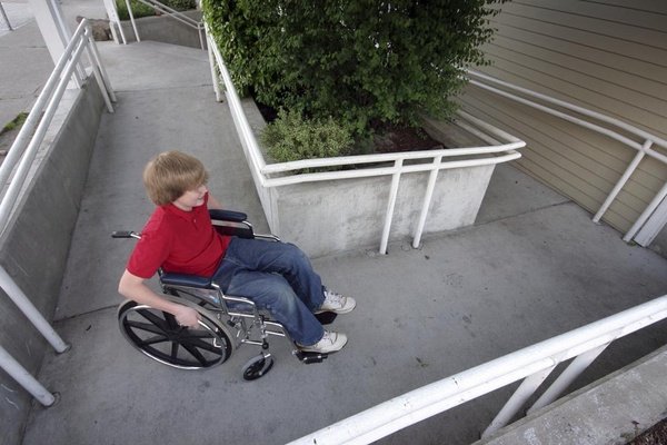 Snow Melting System Installed in Concrete Handicap-Accessible Ramp