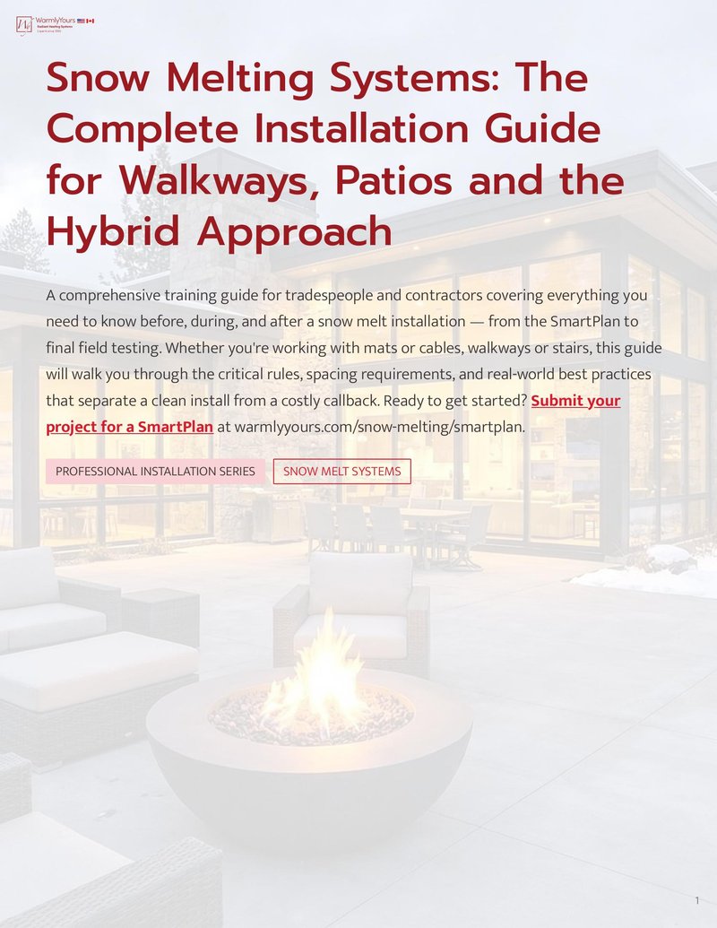 Snow Melting Systems: The Complete PRO Installation Guide for Walkways, Patios & the Hybrid Approach (English)