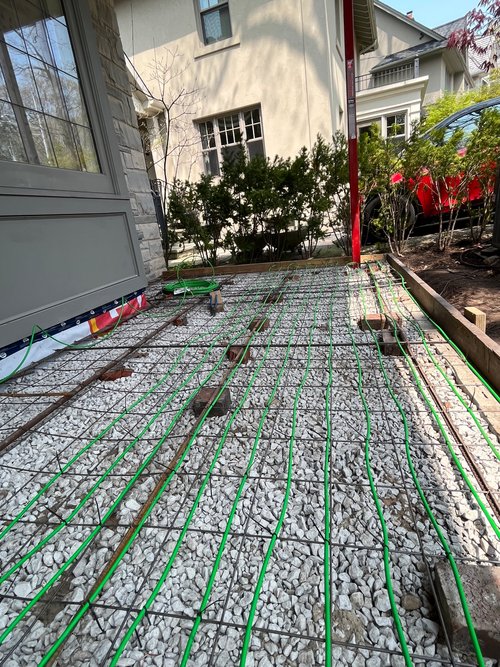 Snowmelt cable layout on Porch