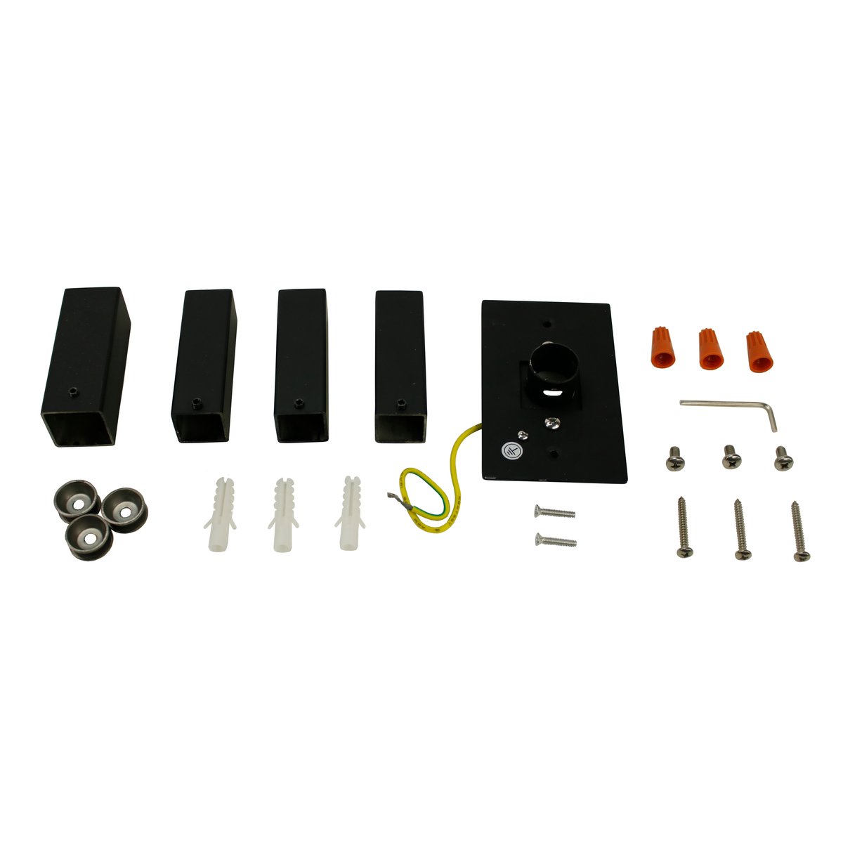 Square Black Towel Warmer Hardware Kit (Tahoe 7, Grade 10, Grande 12, Maple 8)