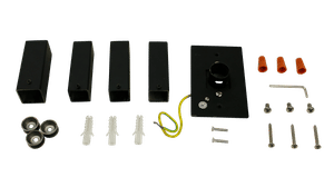 Square Black Towel Warmer Hardware Kit (Tahoe 7, Grade 10, Grande 12, Maple 8)