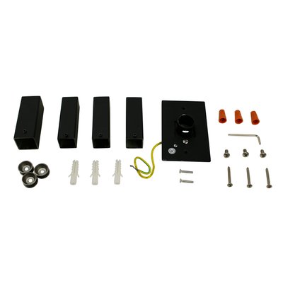 Square Black Towel Warmer Hardware Kit (Tahoe 7, Grande 10, Grande 12, Maple 8)