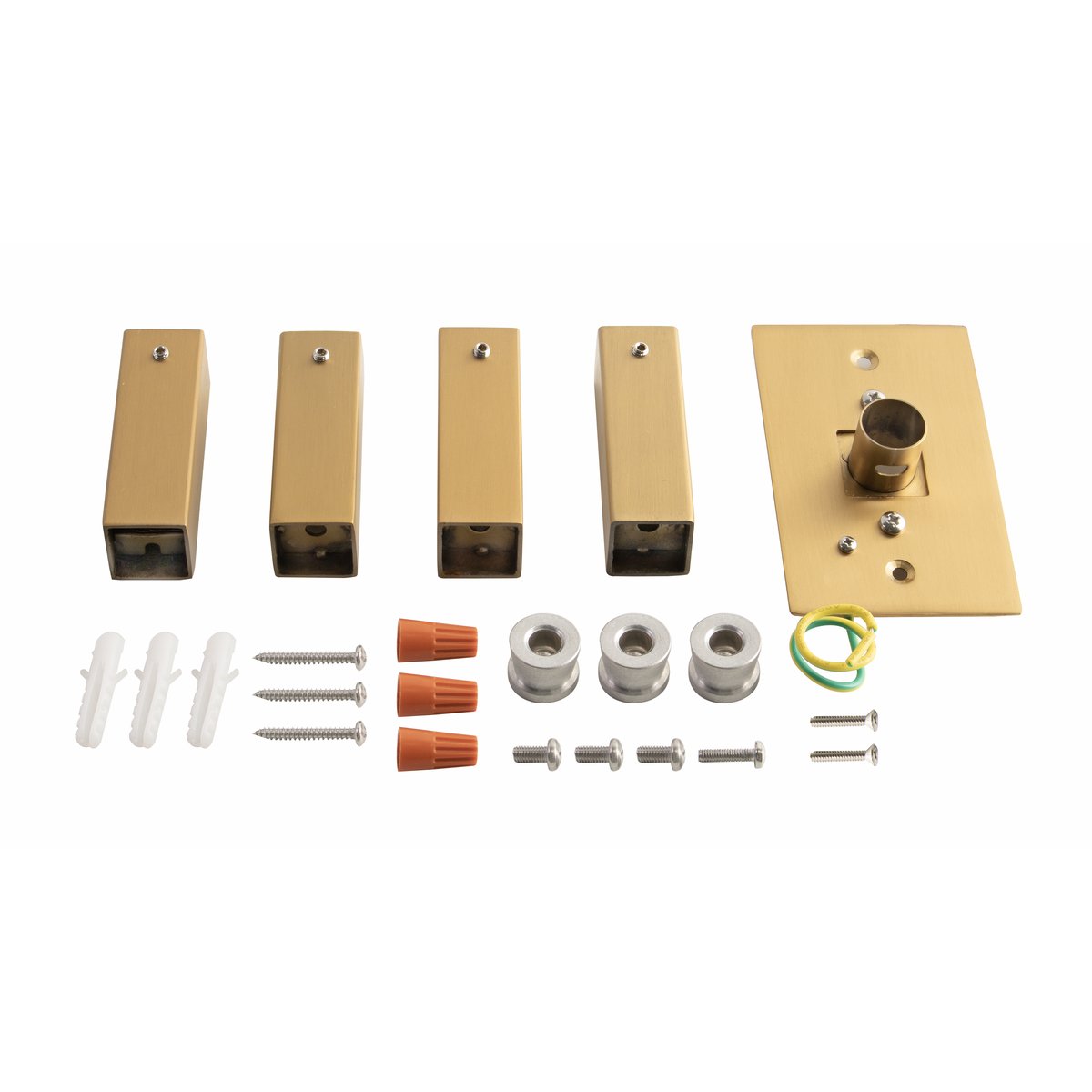 Square Brushed Gold Towel Warmer Hardware Kit (Tahoe7)