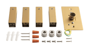 Square Brushed Gold Towel Warmer Hardware Kit (Tahoe7)
