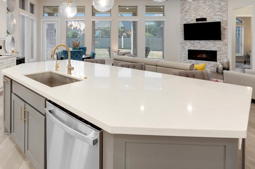 WarmlyYours Countertop Heaters can be installed on new or existing countertops, perfect for overhangs on kitchen islands.