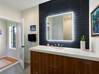 Luxury Warmth for a "His Bath" Renovation in Sykesville, MD