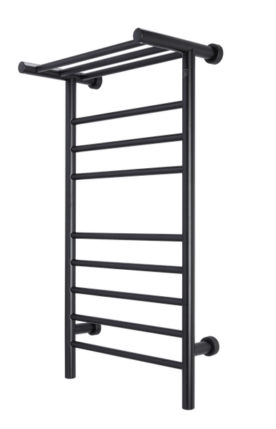 Summit matte black towel warmer - wall mounted