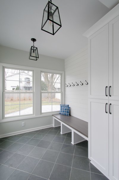 Sunroom addition with electric floor heating under tile WAUWATOSA, WI