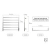 Tahoe 06 Towel Warmer, Polished, Hardwired, 6 bars