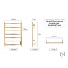Tahoe 07 Towel Warmer, Brushed Gold, Hardwired, 7 bars