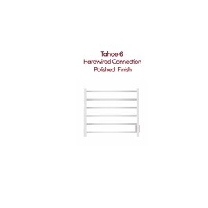 Tahoe 6 Towel Warmer: Elegant Hardwired Bathroom Solution
