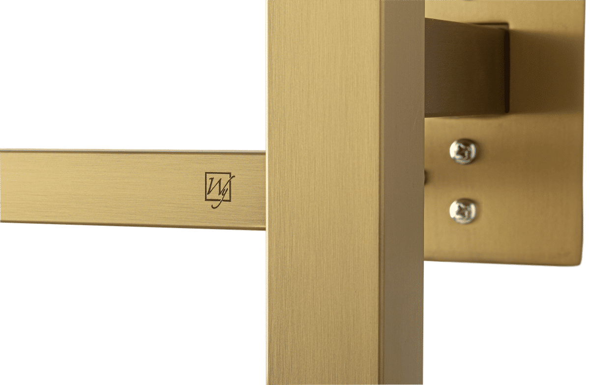 Tahoe 7 Towel Warmer Brushed Gold Detail