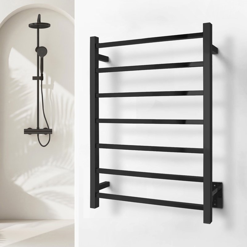 Tahoe Black Towel Warmer Landing Page Image on Wall Square