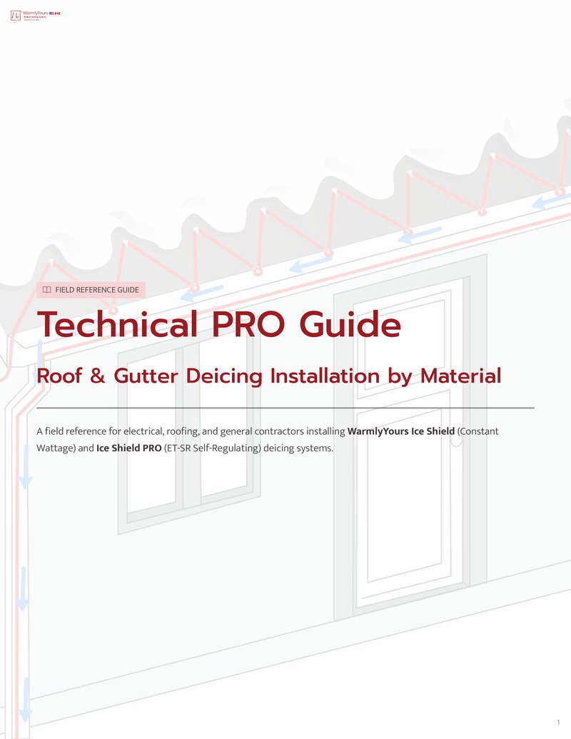 Technical PRO Guide: Roof & Gutter Deicing Installation by Material (English)