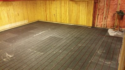 TempZone Cable ThermalSheet Installation Basement with ThermalSheet underlayment LOWER SACKVILLE, NS
