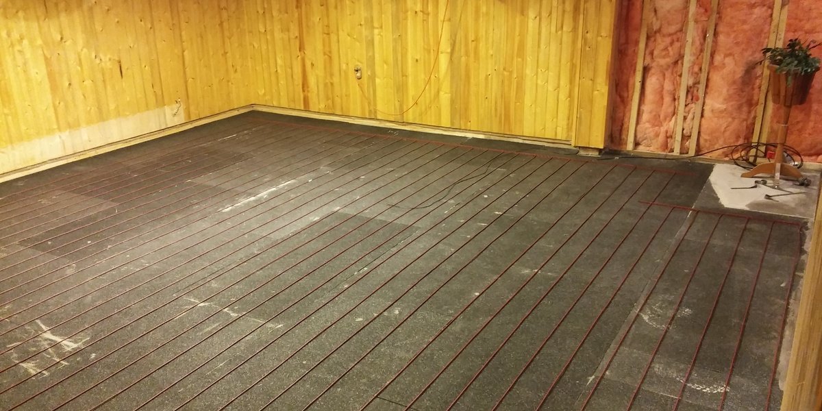 TempZone Cable Installation Basement with ThermalSheet LOWER SACKVILLE, NS