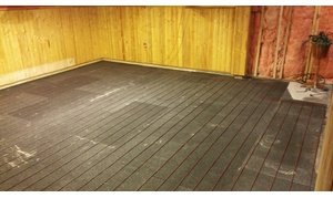 TempZone Cable Installation Basement with ThermalSheet LOWER SACKVILLE, NS