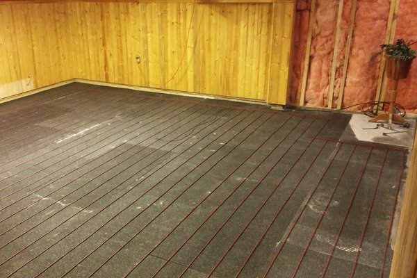 TempZone Cable Installation Basement with ThermalSheet LOWER SACKVILLE, NS