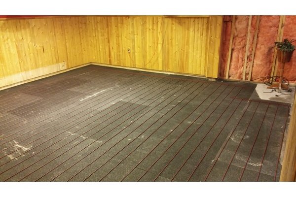 TempZone Cable Installation Basement with ThermalSheet LOWER SACKVILLE, NS