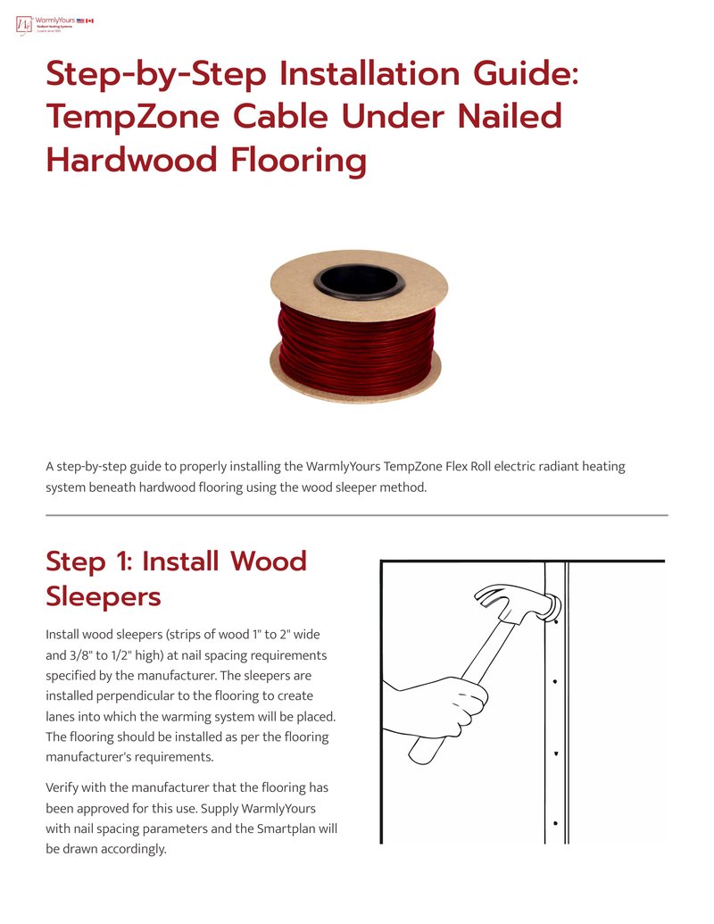 TempZone™ Cable Nailed-Down Hardwood Installation (English)