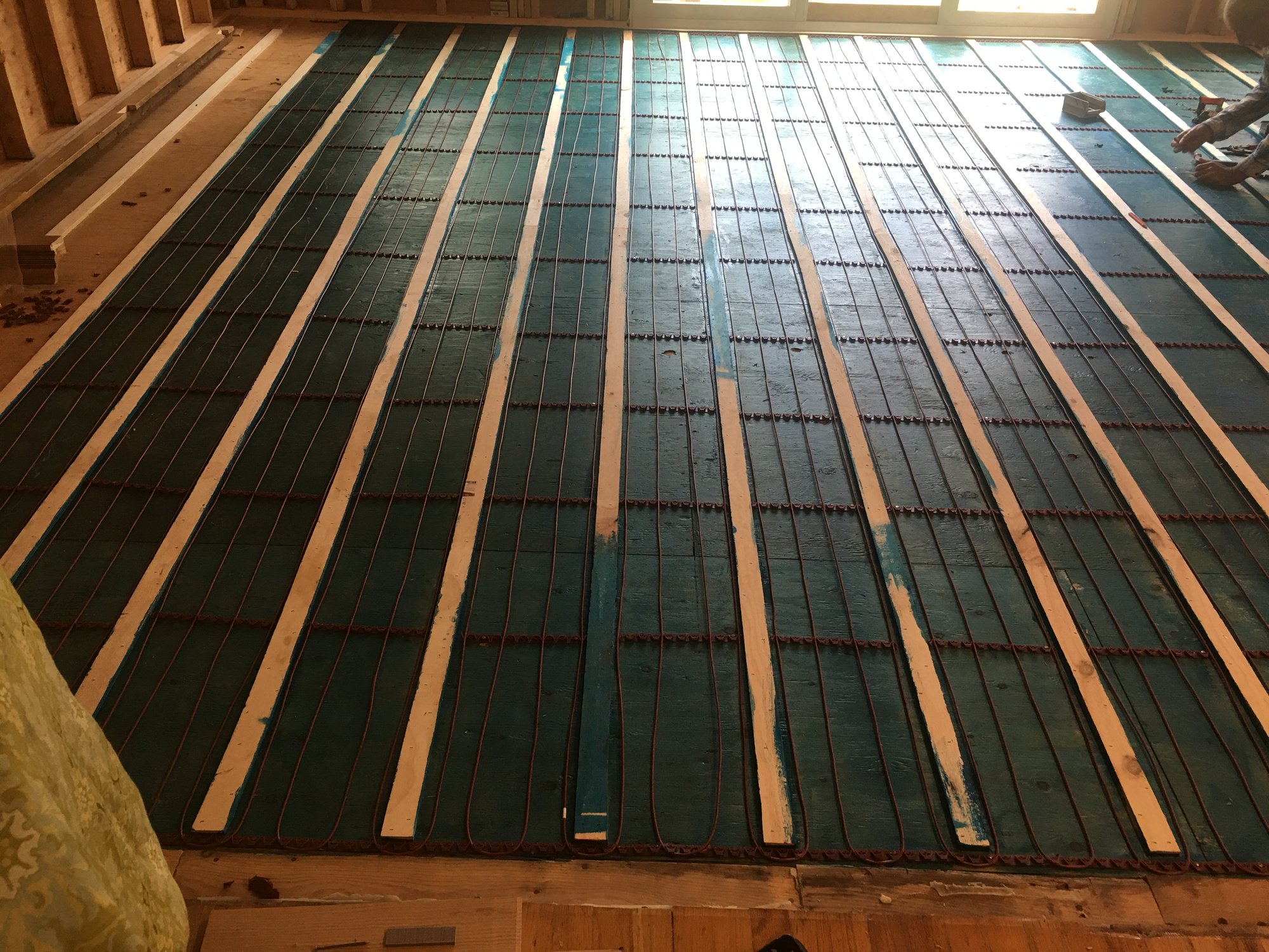 TempZone Cable under Hardwood Floor with Sleepers
