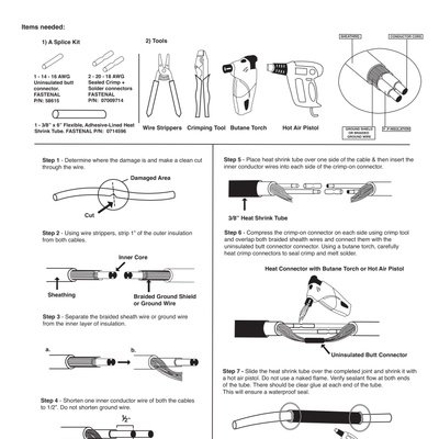 TempZone™ Cut & Turn Twin Conductor Repair Kit Instructions (English)