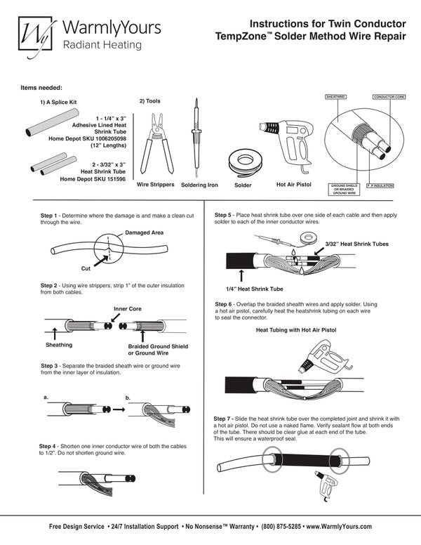 Cover for TempZone™ Cut & Turn Twin Conductor Solder Method Wire Repair (English)