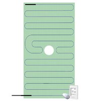 120V TempZone™  Electric Shower Floor Heating Kit 32ʺ x 60ʺ with pre-built Center Drain and nSpire Touch Thermostat