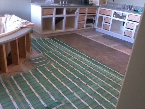 TempZone flex roll floor heating for bathroom remodel mince kitchen and bath