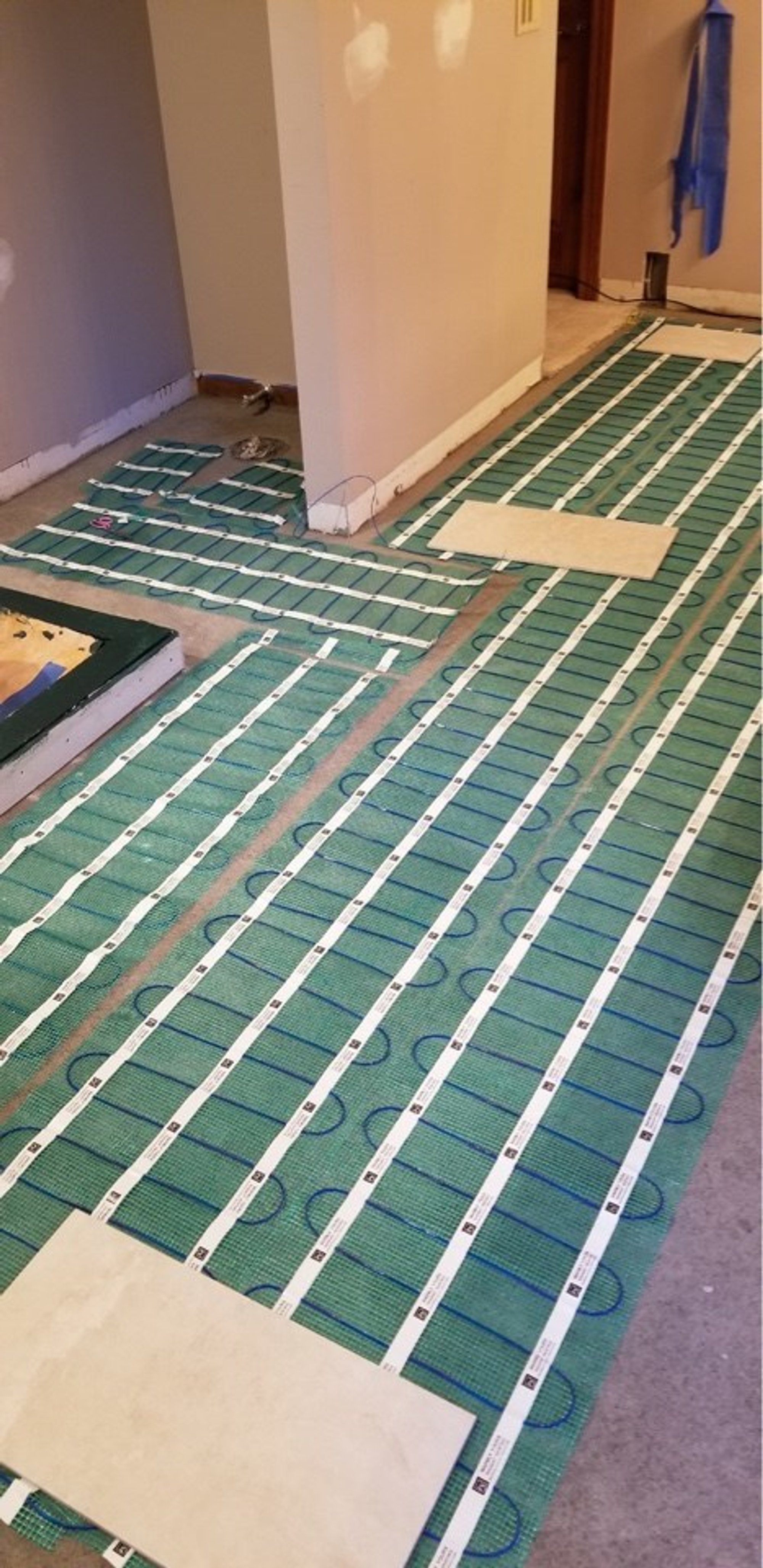 TempZone Flex Roll Installation for Bathroom tile floor