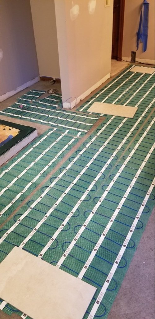 TempZone Flex Roll Installation for Bathroom tile floor