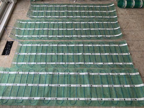 TempZone Flex Roll Installation for Tile Floor in a Kitchen dry fitting