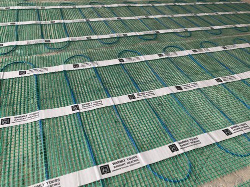 TempZone Flex Roll Installation for Tile Floor in a Kitchen and dining nook