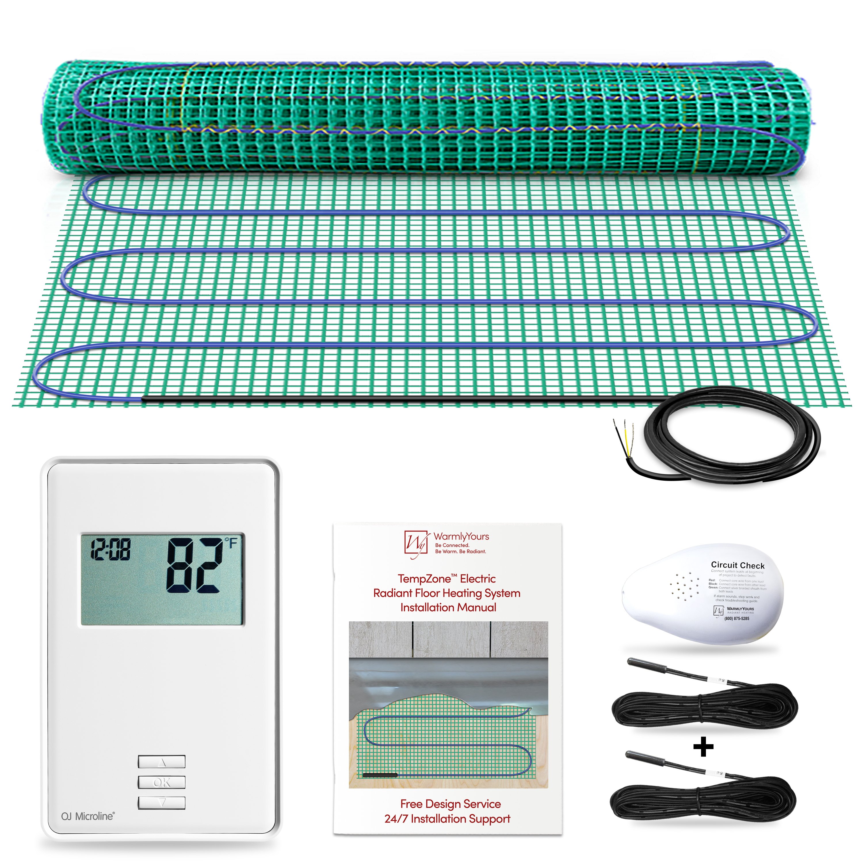 TempZone Easy Mats Kit nTrust Amazon Main Image EasyMat with nTrust Thermostat and Rough-in Kit Support