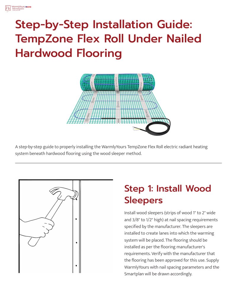 TempZone™ Flex Roll Nailed-Down Hardwood Installation Overview (English)