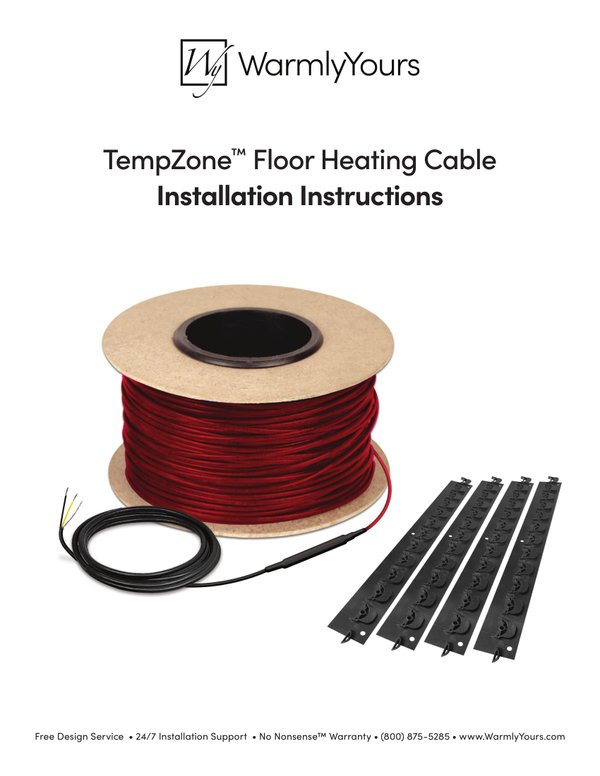 Cover for TempZone™ Floor Heating Cable Installation Manual (English)