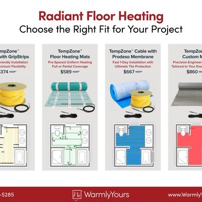 TempZone Floor Heating Comparison Chart USA (English)