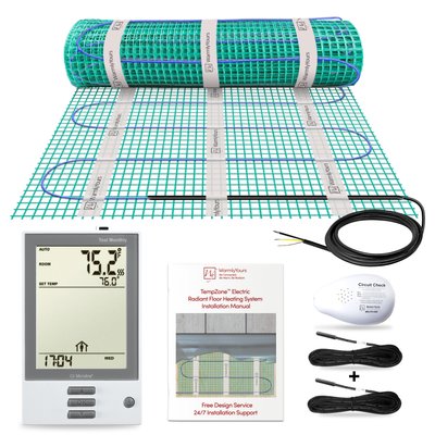 TempZone Flex Roll Kit 1.5 x 57 ft (85 sq.ft.) with nHance Programmable Thermostat, 240V, 5.35A